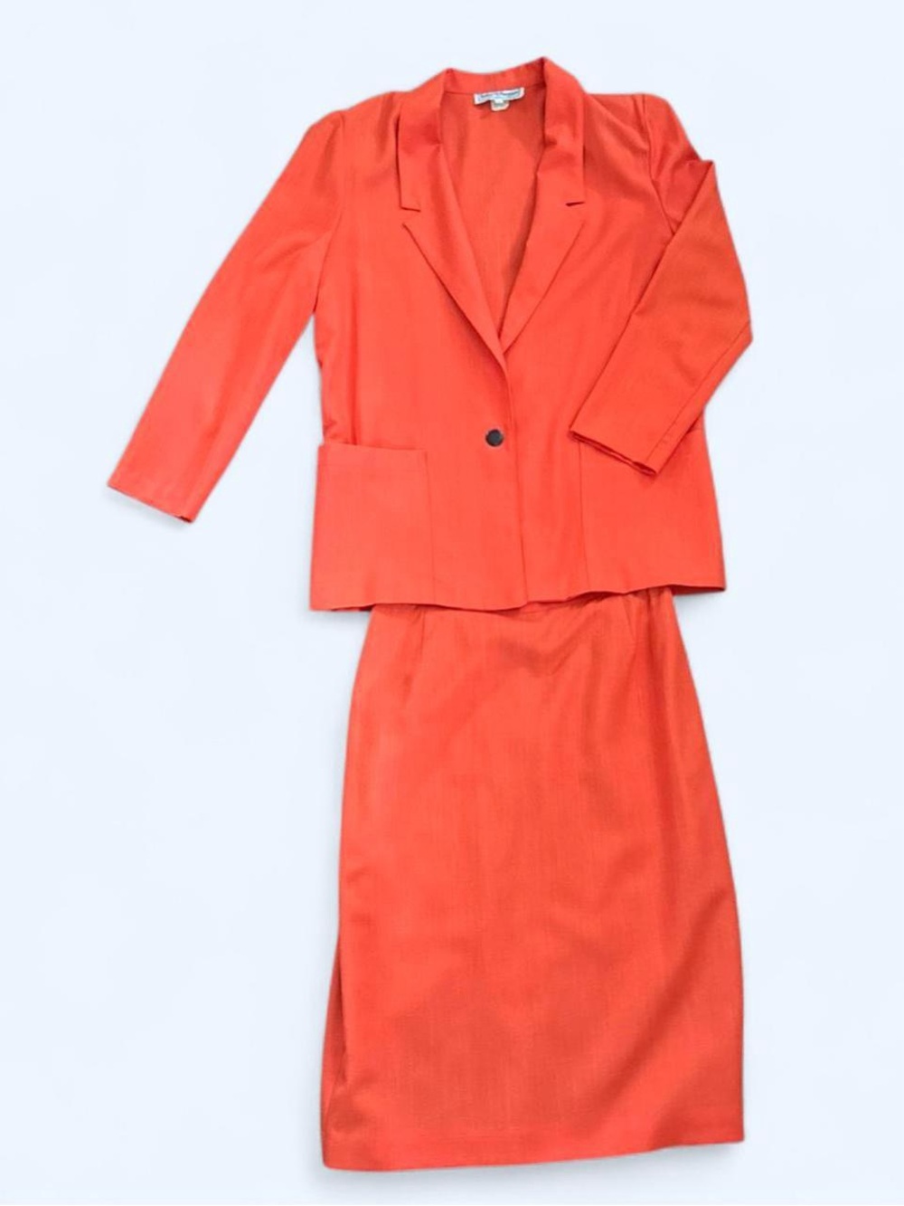 VTG Coral Two-Piece Skirt Suit